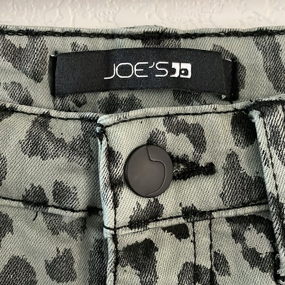 Joe’s Jeans grey leopard print high rise frayed hem skinny jeans Size 27 - Picture 5 of 9